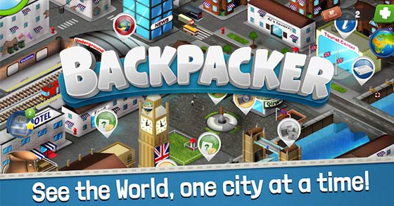 "Backpacker". 1 million downloads! Logo